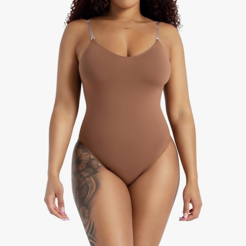 NWT Capezio Camisole Leotard With Clear Transition Straps  small Skintone 60